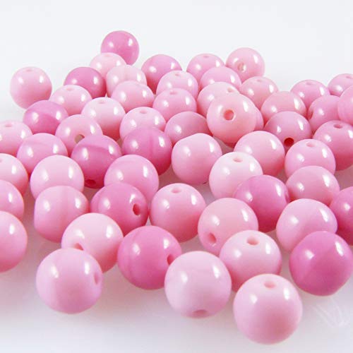 100 St. kleine Glasperlen Kugeln rosa Ø 5mm Bastelperlen Zwischenperlen Beads von Schmuck-Traumwelt