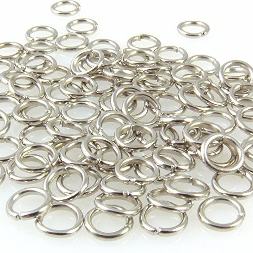 100 runde Biegeringe Ø 6mm Binderinge 1mm silberfarben -210 von Schmuck-Traumwelt