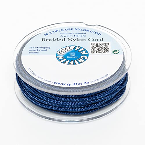 Griffin geflochtene Nylonschnur Ø 2mm Blau Spule 10m Schmuckband Faden Schnur -115 von Schmuck-Traumwelt