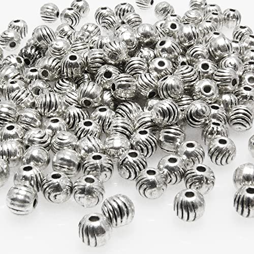 Großpackung 200x Metallperlen 4mm Kugeln altsilber Metall Perlen Metallkugeln von Schmuck-Traumwelt