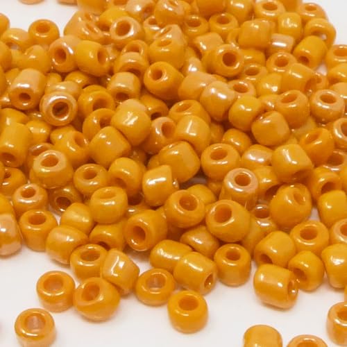 Indianerperlen Rocailles Perlen 260 St. Glasperlen Orange opak 4mm Bastelperlen Beads von Schmuck-Traumwelt