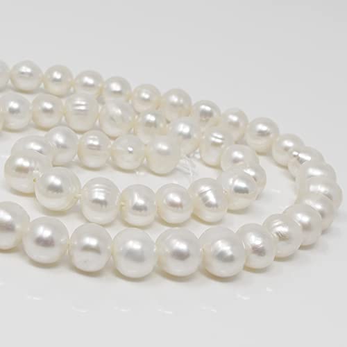 Perlenstrang Süßwasserperlen Zuchtperlen Strang Perlen 6-7mm Weiß von Schmuck-Traumwelt