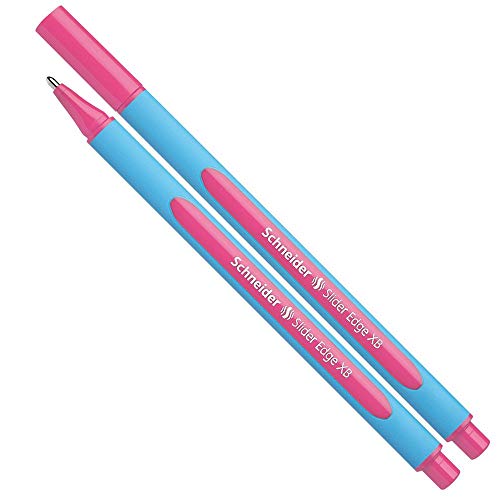 Schneider Pen Slider Edge Rosa Kugelschreiber, pink, blau, pink, extra dick, Edelstahl, 1,4 mm von Schneider