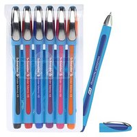 Schneider Kugelschreiber Slider Memo blau Schreibfarbe farbsortiert, 6 St. von Schneider
