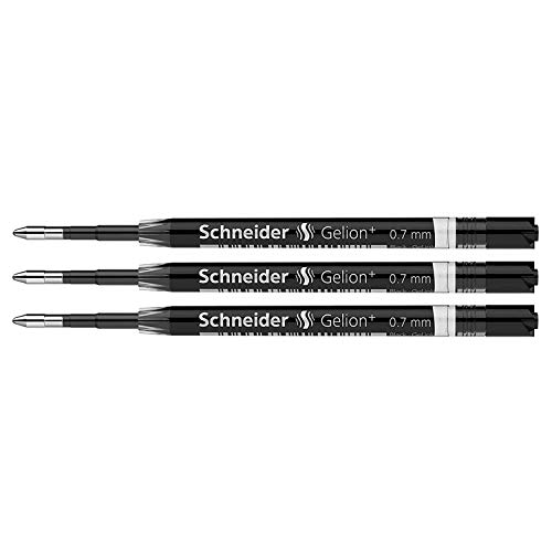 SCHNEIDER Gelion+ Gel-Tintenminen, 0,7 mm, Schwarz, 3 Stück von Schneider