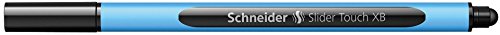 SCHNEIDER Schreibgeräte Kugelschreiber Slider Touch, Kappenmodell, XB, schwarz, Schaftfarbe: Cyan-schw von Schneider Electric