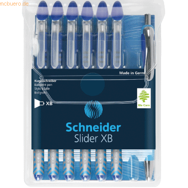 Schneider Kugelschreiber Slider Basic XB sortiert Etui VE=6 Stück (bla von Schneider