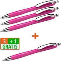 3 + 1 GRATIS: Schneider Kugelschreiber Slider Rave XB pink Schreibfarbe blau, 3 St. + GRATIS 1 Slider Rave XB pink von Schneider