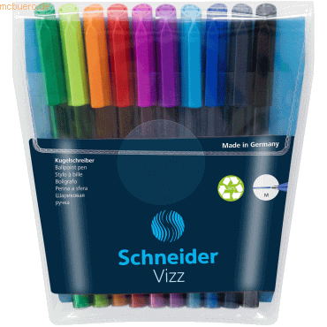 Schneider Kugelschreiber Vizz M sortiert VE=10 Farben von Schneider
