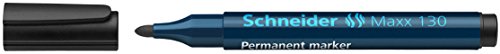 Schneider Maxx 130 Permanent-Marker (Strichstärke: 1-3 mm, nachfüllbar), Schwarz von Schneider