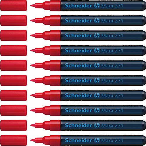 Schneider Maxx 271 Paint-Marker (Rundspitze, 1 - 2 mm) 10er Packung rot von Schneider