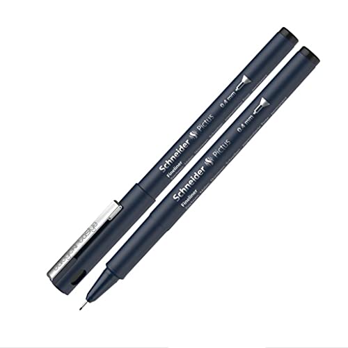 Schneider Pictus Permanent Fineliner 0,2mm Edelstahl schwarz von Schneider