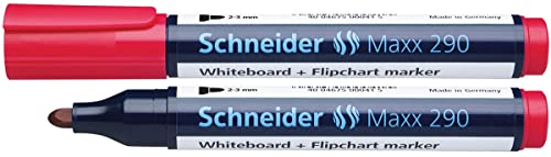 Schneider Schreibgeräte Board-Marker Maxx 290, nachfüllbar, 2-3 mm, rot, von Schneider