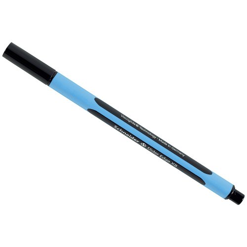 Schneider Schreibgeräte Kugelschreiber Slider Edge, Kappenmodell, XB, Schwarz, Schaftfarbe Cyan-Schwarz, (Packung mit 1) von Schneider