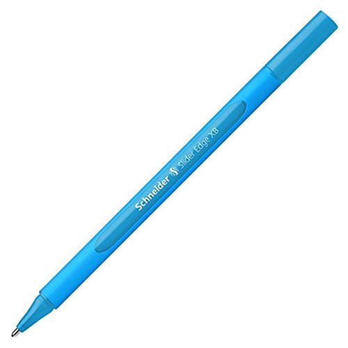 Schneider 152210 Schreibgeräte Kugelschreiber Slider Edge, Kappenmodell, XB, hellblau, Schaftf.: cyan-hellblau, 1-er Pack von Schneider