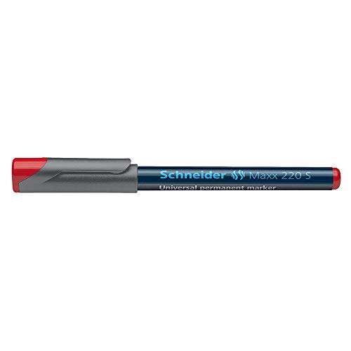 Schneider Schreibgeräte Permanentmarker Maxx 220 S permanent rot, 0,4 mm) von Schneider