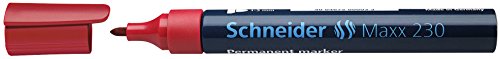 Schneider Schreibgeräte Permanentmarker Maxx 230, nachfüllbar, 1-3 mm, rot von Schneider