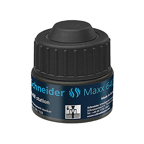 Schneider Schreibgeräte Refill station Maxx 640, Nachfülltinte für Marker Maxx 130/133, 30 ml, schwarz von Schneider