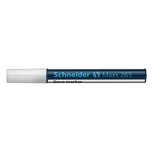 Schneider Schreibgeräte Windowmarker Decomarker Maxx 265, 2-3 mm Lackmalstifte Outliner Marker bianco von Schneider