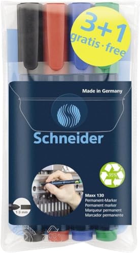 Schneider permanentmarker Maxx 130 1-3 mm 12 cm 4 Stk von Schneider