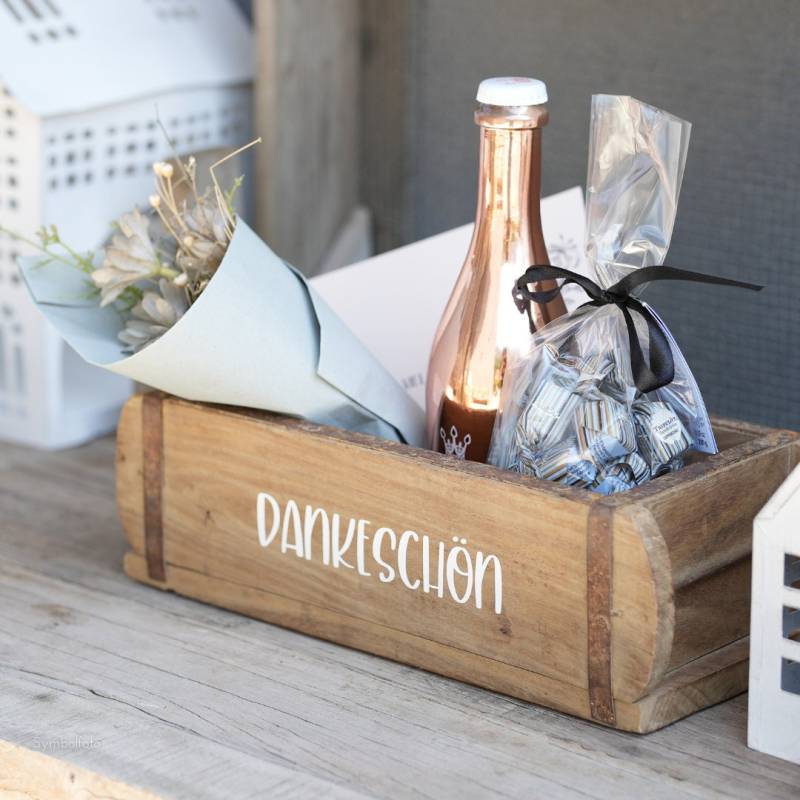 Geschenkbox "Dankeschön" | Deko Für Garten Terrasse Wohnzimmer Diy Zum Selbst Auffüllen Erinnerungsbox von SchneiderGeschenke