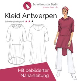 Hoodiekleid Antwerpen von Schnittmuster Berlin