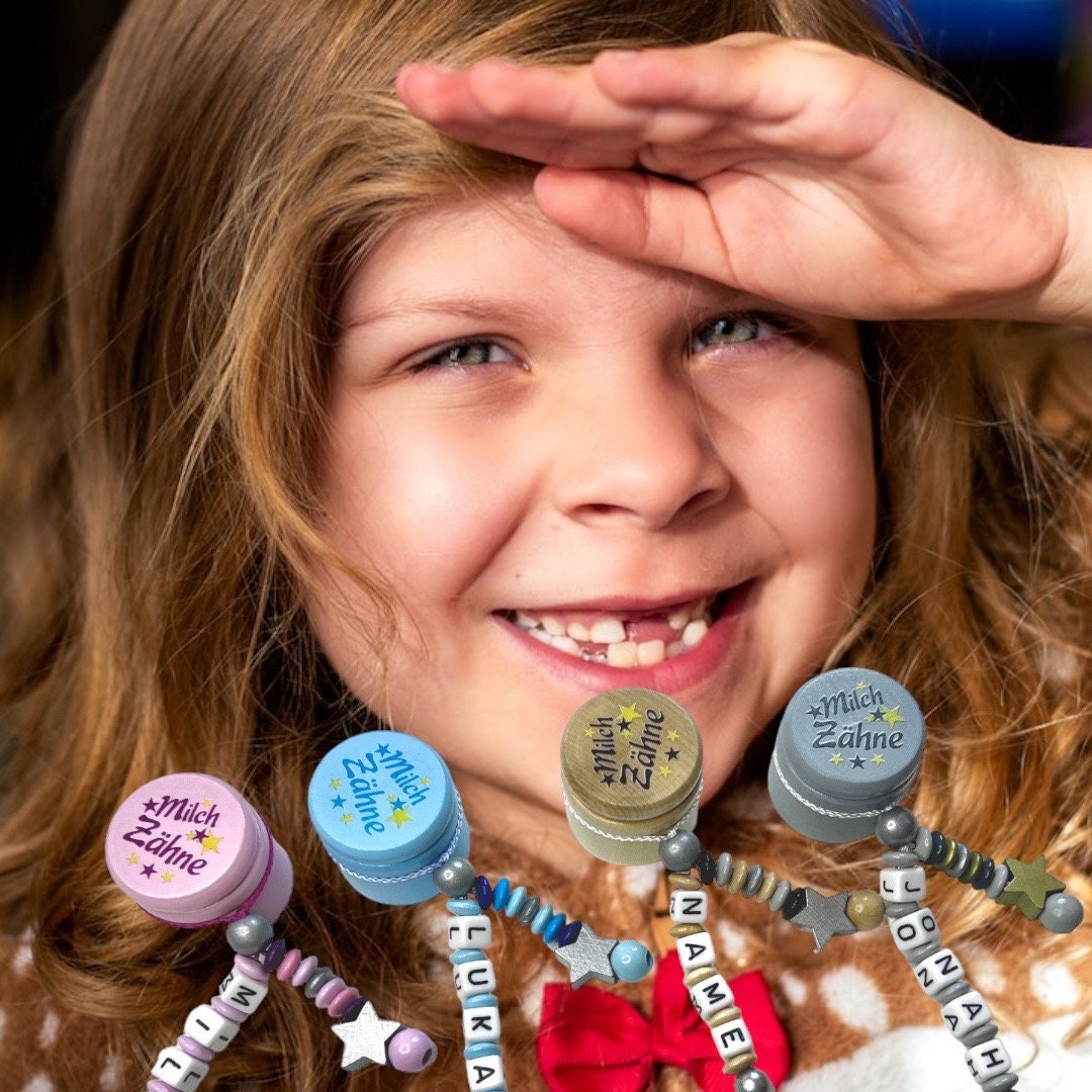 Milchzahn Dose Mit Name Geschenk Für Kinder von Schnullergeschenke