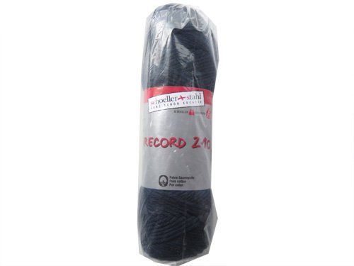 Schoeller Garn Record 210 Nachtblau, 100% Baumwolle, Schwarz, 2.5 mm von Schoeller