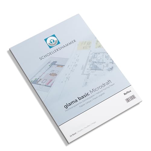 Schoellershammer Glama Basic Hoch Transparentpapier, A4, 72 g/m², Block mit 50 Blatt von Schoellershammer