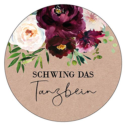 Schokoladenseite 48 x Aufkleber 30 mm Hochzeit Schnaps Boho Etikett 173303, Sticker geeignet für Hochzeit Gastgeschenk Taufe Kommunion Geburtstag Feste Geschenke Präsente von Schokoladenseite