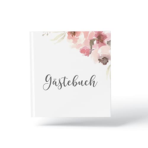 Schokoladenseite Gästebuch Hochzeit mit Blumenmuster geeignet für Hochzeit Gastgeschenk Taufe Kommunion Geburtstag Konfirmation (Blumenmeer) von Schokoladenseite