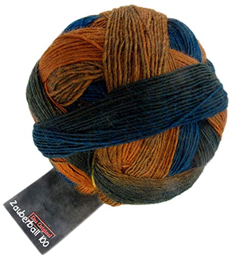 Schoppel Zauberball 100 Strickgarn, 100g, 400m Lauflänge, 100% Schurwolle, einzigartiger Farbverlauf (2229 Sphinx) von Schoppel Wolle