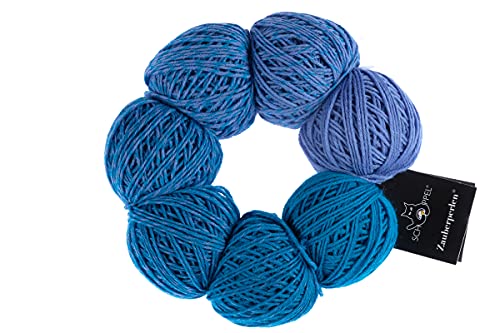 Schoppel Wolle Zauberperlen GOTS Zertifiziert, 7x Mini Zauberball mit Farbverlauf, 100% Wolle, Merino fine, 100g 400m, Nadelstärke 2-3mm (2460 Ritenuto) von Schoppel