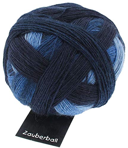 Schoppel Zauberball, jede Socke ein Unikat, Sockenwolle mit Farbverlauf zum Stricken oder Häkeln, 100g, 420m, 75% Schurwolle, 25% Polyamid (biologisch abbaubar) (1535 Stone Washed) von Schoppel