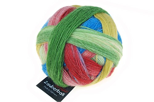 Schoppel Zauberball, jede Socke ein Unikat, Sockenwolle mit Farbverlauf zum Stricken oder Häkeln, 100g, 420m, 75% Schurwolle, 25% Polyamid (biologisch abbaubar) (2310 Bunte Gasse) von Schoppel