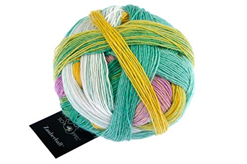 Schoppel Zauberball, jede Socke ein Unikat, Sockenwolle mit Farbverlauf zum Stricken oder Häkeln, 100g, 420m, 75% Schurwolle, 25% Polyamid (biologisch abbaubar) (2400 Liminosa) von Schoppel