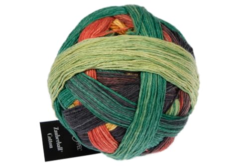 Schoppel Zauberball Cotton | Baumwollgarn mit Farbverlauf | 100% Baumwolle | Farbverlaufsgarn zum Stricken und Häkeln | 100g 420m (2627 Planet Herbst) von Schoppel