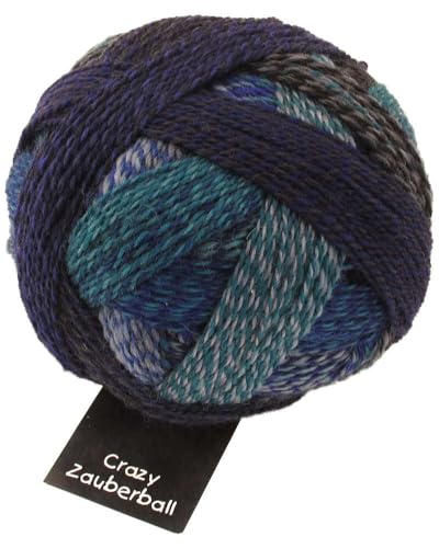 Schoppel Zauberball Crazy | Nachhaltige Sockenwolle mit Farbverlauf | Sockengarn zum Stricken oder Häkeln | bunte Strumpfwolle 100g (1511 U-Boot) von Schoppel