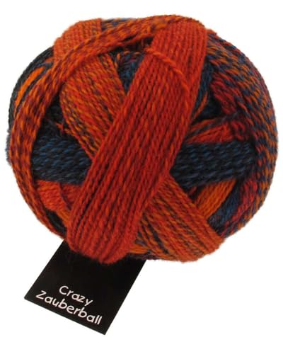 Schoppel Zauberball Crazy | Nachhaltige Sockenwolle mit Farbverlauf | Sockengarn zum Stricken oder Häkeln | bunte Strumpfwolle 100g (1537 Herbstsonne) von Schoppel