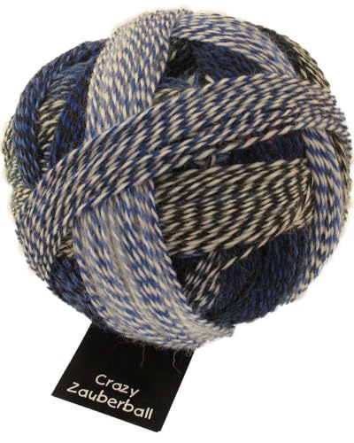 Schoppel Zauberball Crazy | Nachhaltige Sockenwolle mit Farbverlauf | Sockengarn zum Stricken oder Häkeln | bunte Strumpfwolle 100g (2099 Pause in Blau) von Schoppel