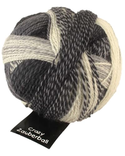 Schoppel Zauberball Crazy | Nachhaltige Sockenwolle mit Farbverlauf | Sockengarn zum Stricken oder Häkeln | bunte Strumpfwolle 100g (2100 Domino) von Schoppel