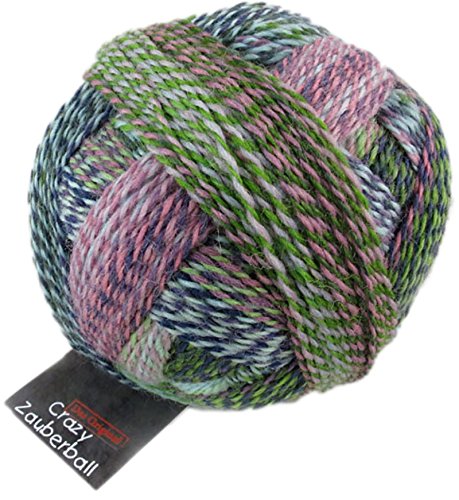 Schoppel Zauberball Crazy | Nachhaltige Sockenwolle mit Farbverlauf | Sockengarn zum Stricken oder Häkeln | bunte Strumpfwolle 100g (2170 Blasser Schimmer) von Schoppel