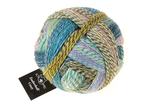 Schoppel Zauberball Crazy | Nachhaltige Sockenwolle mit Farbverlauf | Sockengarn zum Stricken oder Häkeln | bunte Strumpfwolle 100g (2355 Gartenparty) von Schoppel