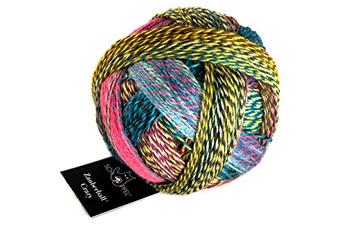 Schoppel Zauberball Crazy | Nachhaltige Sockenwolle mit Farbverlauf | Sockengarn zum Stricken oder Häkeln | bunte Strumpfwolle 100g (2389 Jubilaeumsparty) von Schoppel