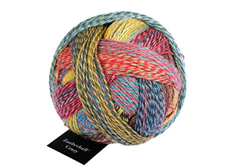 Schoppel Zauberball Crazy | Nachhaltige Sockenwolle mit Farbverlauf | Sockengarn zum Stricken oder Häkeln | bunte Strumpfwolle 100g (2429 Tapetenwechsel) von Schoppel