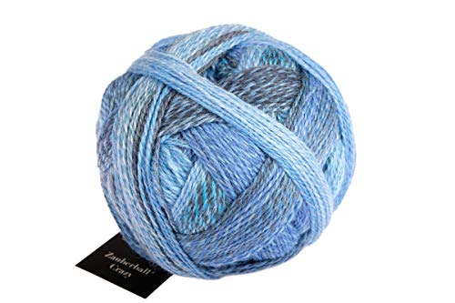 Schoppel Zauberball Crazy | Nachhaltige Sockenwolle mit Farbverlauf | Sockengarn zum Stricken oder Häkeln | bunte Strumpfwolle 100g (2438 Indigo) von Schoppel