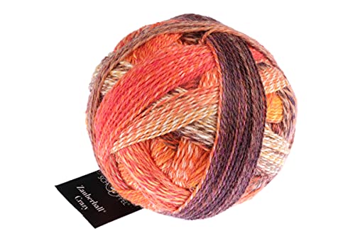 Schoppel Zauberball Crazy | Nachhaltige Sockenwolle mit Farbverlauf | Sockengarn zum Stricken oder Häkeln | bunte Strumpfwolle 100g (2472 Orangerie) von Schoppel