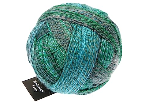 Schoppel Zauberball Crazy | Nachhaltige Sockenwolle mit Farbverlauf | Sockengarn zum Stricken oder Häkeln | bunte Strumpfwolle 100g (2542 Cool Botanical Garden) von Schoppel