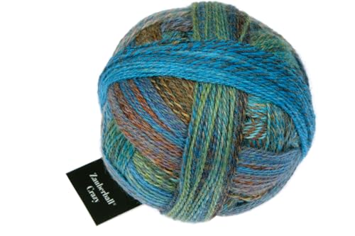 Schoppel Zauberball Crazy | Nachhaltige Sockenwolle mit Farbverlauf | Sockengarn zum Stricken oder Häkeln | bunte Strumpfwolle 100g (2623 Fruehaufsteher) von Schoppel