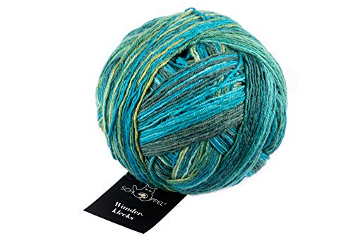 Schoppel Zauberball Wunderklecks, Sockenwolle mit Farbverlauf, Strumpfwolle 100g, bemaltes Sockengarn | 75% Wolle, 25% Polyamid (2396 Faerberlatein) von Schoppel